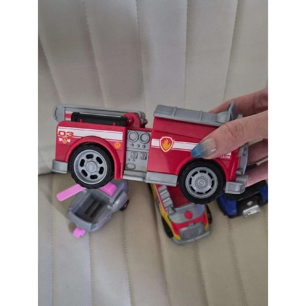 Paw Patrol Inspired Kids Vehicle Pack - Blue, Red, Yellow, Pink